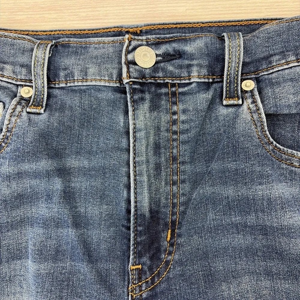 Levi Strauss 724 Men's 32x29 High Rise Slim Straight Blue Jeans Stretch EXC